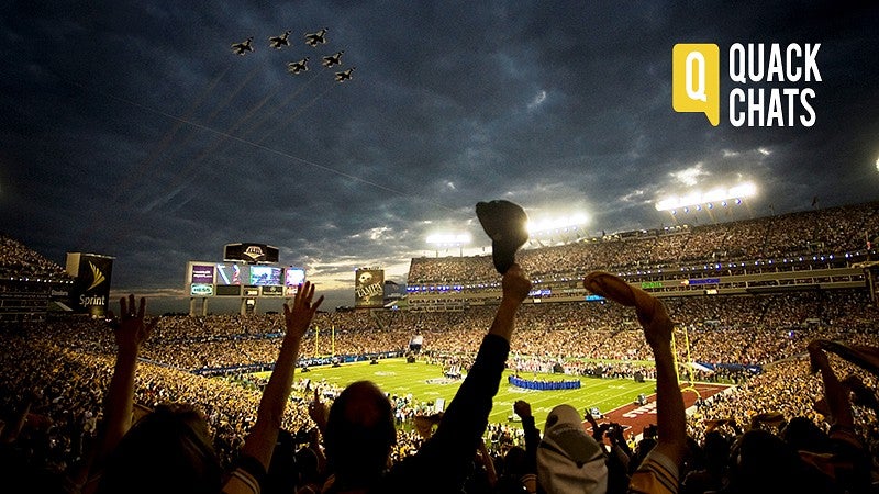 Thunderbirds fly over the Super Bowl in 2009