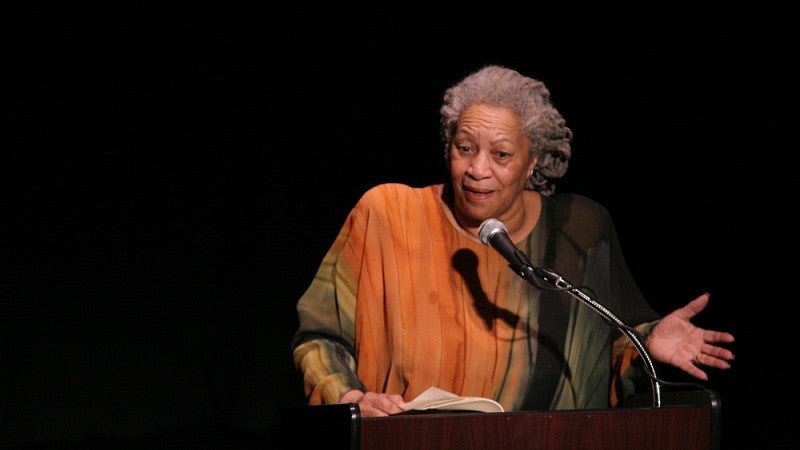 Author Toni Morrison speaking in 2008 