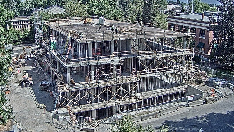 Tykeson Hall construction