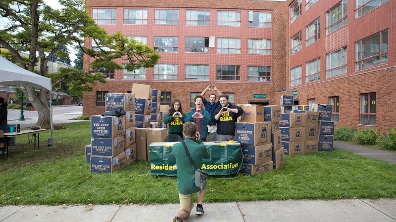 Move-in day scenes