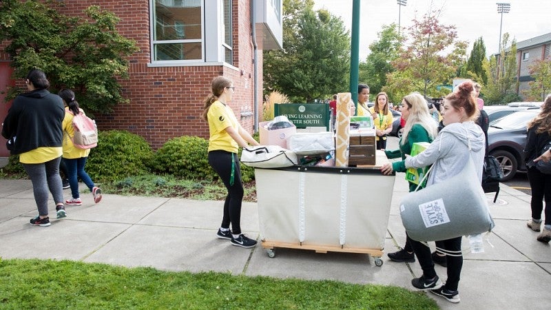 Move-in day scenes