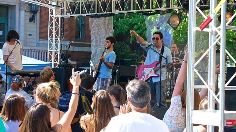 Band on stage