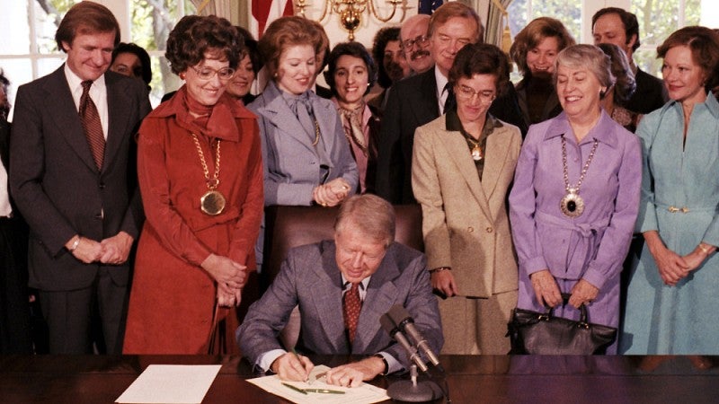 President Carter signs ERA extension