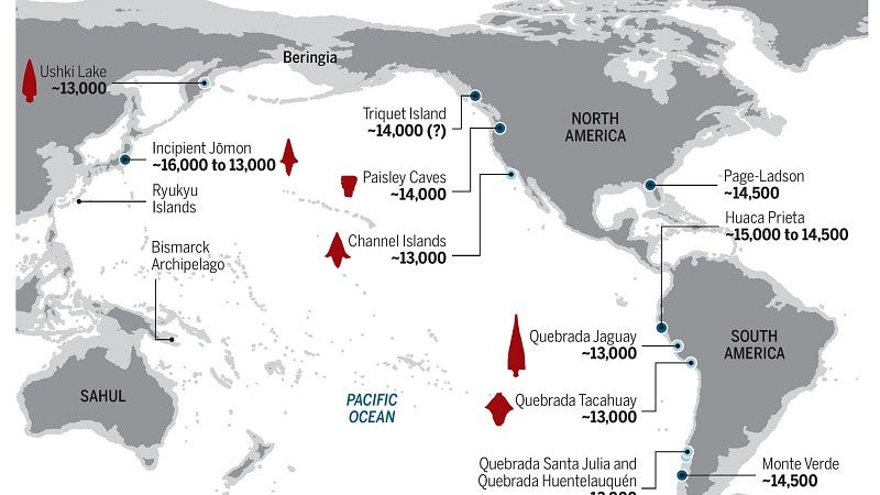 Map of archaeological sites