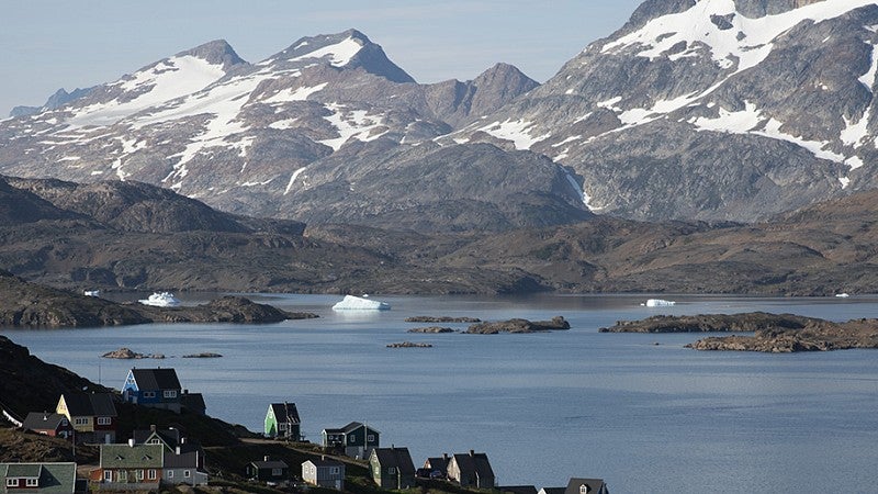 A fjord in Greenland