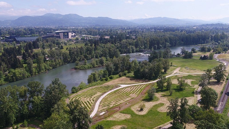 Fuller Initiative Land Lab on the south bank of the Willamette
