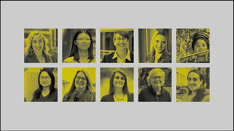 Portraits of ten women faculty members