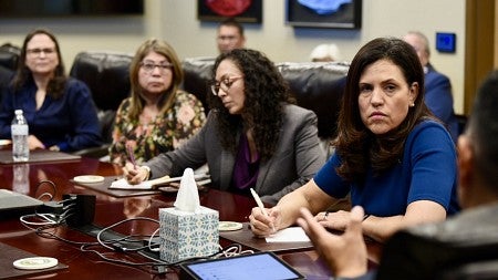 VA Deputy Secretary Tanya Bradshear at a meeting with Jennifer Esparza