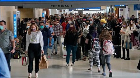 People at airport