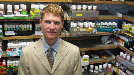 Doctoral student Dylan Farnsworth