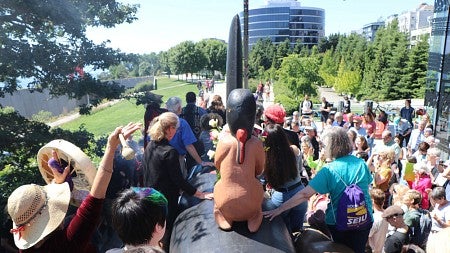 The Tokitae Totem Pole in Seattle