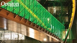 The new Knight Campus' bridge across Franklin Boulevard