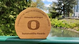 The Sustainability Award plaque