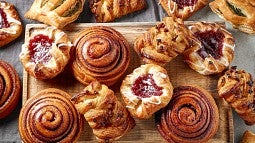 baked pastries on a cutting board