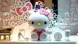 A Hello Kitty store display