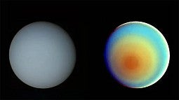 Side-by-side images of Uranus 