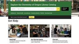 UO Libraries homepage