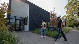 Students walking into the Black Cultural Center