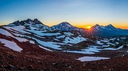 Cascade peaks at sunset