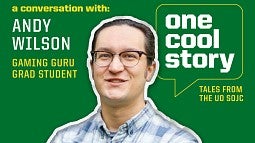 Podcast cover image of Andy Wilson with One Cool Story logo