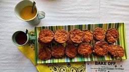 plate of muffins
