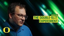 Video title page with photo of physicist Graham Kribs