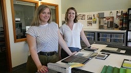 two interior designers in studio