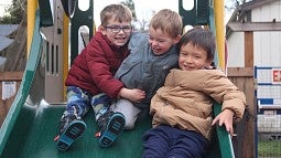 children at Olum playground