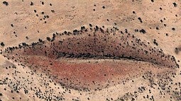 Rock formation that resembles lips when seen from above