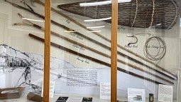Native American fishing display