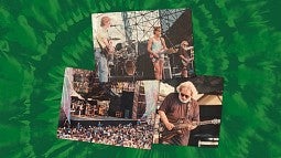 Collage of photos of the Grateful Dead