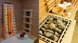 Infrared and traditional saunas