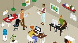 people at work in office