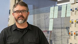 Darren Johnson in a lab