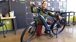 Rachel Glaeser of Transportation Services said a popular choice among borrowers is the Aventon Level 2, which has a throttle and 60-mile range 
