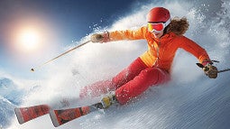 Woman skiing