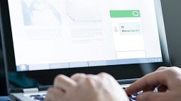 chatbot on laptop screen