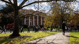 Johnson Hall in fall