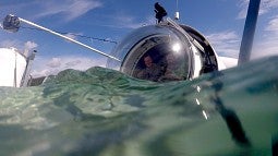 Submersible preparing to dive