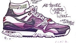 A sketch of a sneaker design