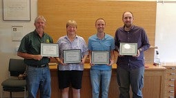 Classified Stars award recipients from left: Rod Madison, Denise Swanson, Billy Ray and Fraser Barron. Not pictured: Lillian Winkler-Rios.