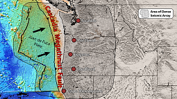 Graphic shows the study area in the Pacific Northwest