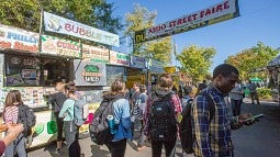 Activity at a past ASUO Street Faire