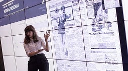 Carolina Hernandez in the Visualization Lab