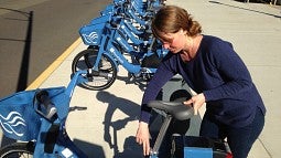 Bike share bicycles