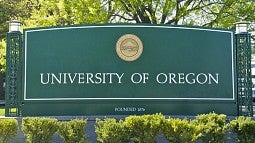 UO entrance sign