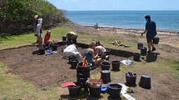 A dig site at Grand Bay