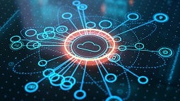 Illustruation suggesting cloud computing