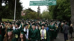 Grad Walk, commencement 2016