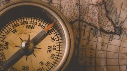 Compass and map